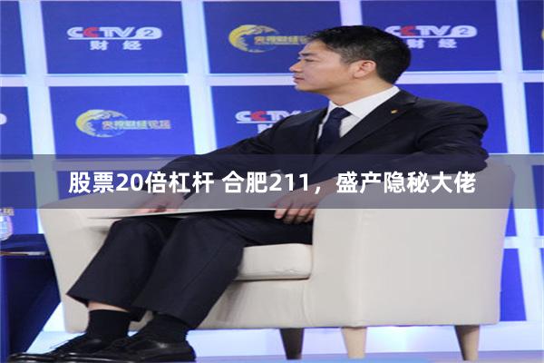 股票20倍杠杆 合肥211，盛产隐秘大佬
