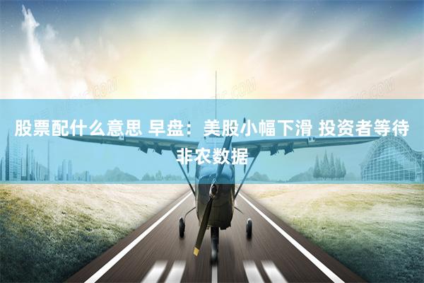 股票配什么意思 早盘：美股小幅下滑 投资者等待非农数据